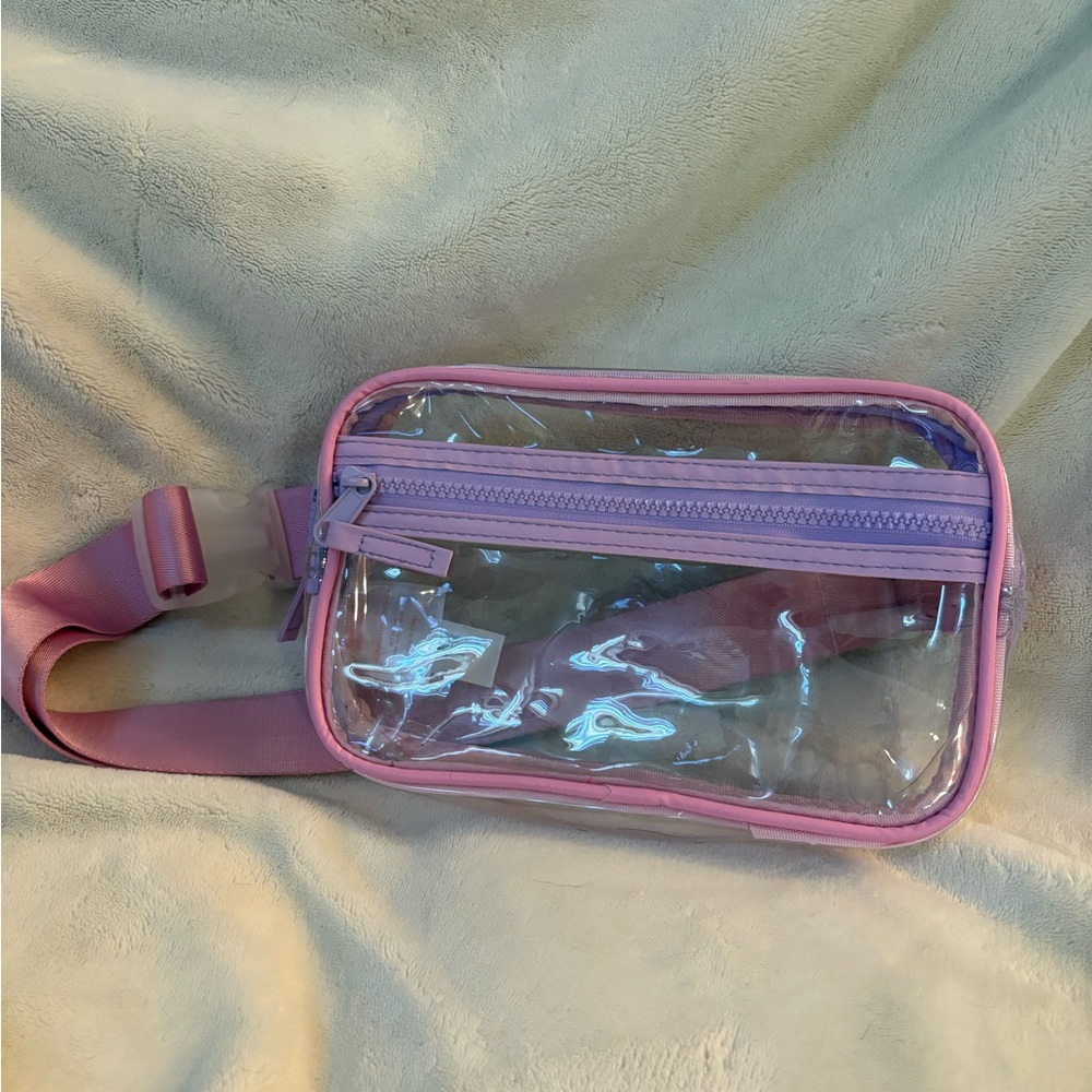 🥳 Clear Pink and Purple Belt Bag